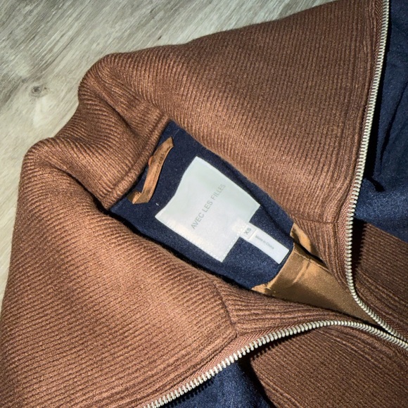 Avec Les Filles double breasted coat with cardigan dickie - Picture 11 of 16